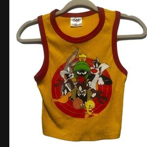 Looney tunes crop tank 90s size xs stretch
